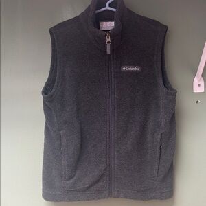Kids Columbia Charcoal Fleece Vest, size XS (6-7)